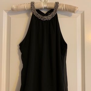 Black Tank Top with Gems.